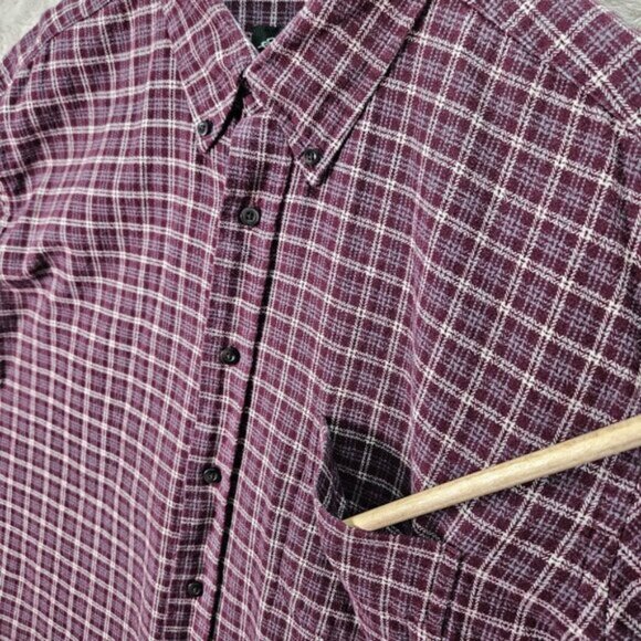 Eddie Bauer Flannel Shirt Mens Sz XLT Tall Button Up Relaxed Fit Plaid Checkered - Picture 9 of 10